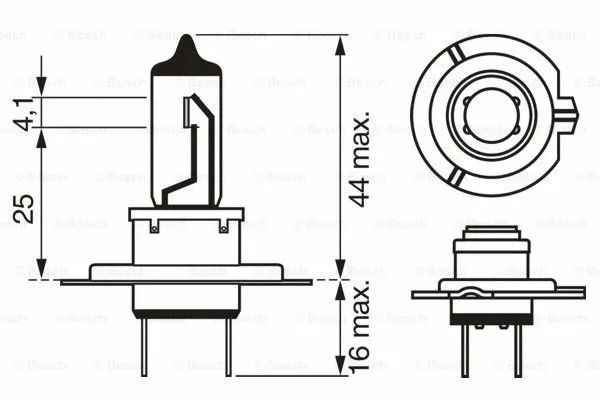 BOSCH 1 987 301 090 - Лампа накаливания, фара дальнего света