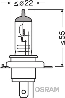OSRAM 64185 - Лампа накаливания, основная фара