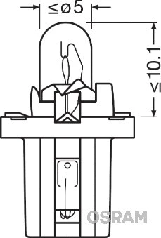 OSRAM 2722MFX - Лампа накаливания, освещение щитка приборов
