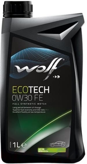 Масло моторное Wolf Вольф EcoTech FE 0W-30 1л 161051