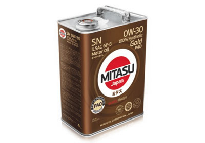 Моторное масло Mitasu GOLD PAO SN 0W-30 4л