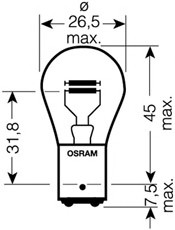 OSRAM 7538LDR - Лампа накаливания