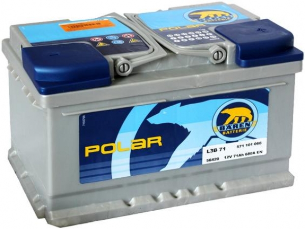 Батарея аккумуляторная Polar, 12В 71А/ч