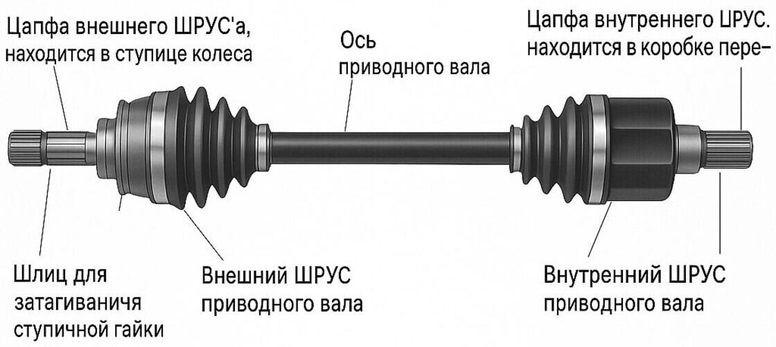 Как выглядит внутренний шрус
